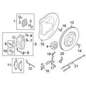 Audi Brake Hydraulic Line Bracket - Genuine Audi 80A611845G