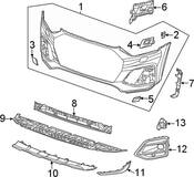 Audi Radiator Support Splash Shield - Genuine Audi 80A807233H