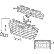 Audi License Plate Bracket - Genuine Audi 80A807285K9B9