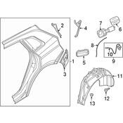 Audi Fuel Filler Door - Genuine Audi 80A809907GRU