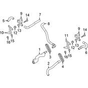 Audi HVAC Heater Hose - Genuine Audi 80A819334C