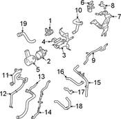Audi HVAC Heater Hose - Genuine Audi 80A819371R