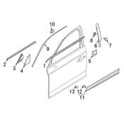 Audi Door Reveal Molding - Genuine Audi 80A837644G