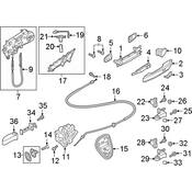 Audi Door Latch Cable - Genuine Audi 80A839085B