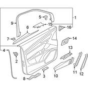 Audi Door Panel Handle Cover - Genuine Audi 80A867172ALS7