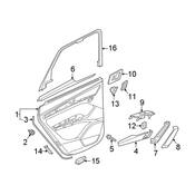 Audi Door Window Switch Bezel - Genuine Audi 80A959515CE3