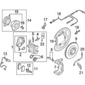 Audi ABS Wheel Speed Sensor Wiring Harness Bracket - Genuine Audi 80A971846D