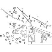 Audi Windshield Wiper Motor - Genuine Audi 80B955023D