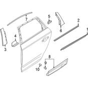 Audi Door Reveal Molding - Genuine Audi 80F839644A