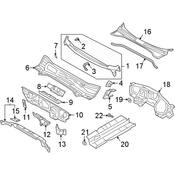 Audi Cowl Water Deflector - Genuine Audi 83A806239D