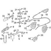 Audi Door Latch Cable - Genuine Audi 83A837085