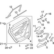 Audi Door Window Belt Weather Strip - Genuine Audi 83A839479B