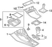Audi Console Mat - Genuine Audi 83A863078