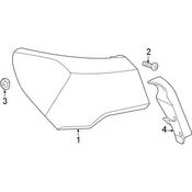 Audi Tail Light Bezel - Genuine Audi 83A945253