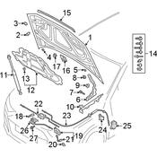 Audi Hood Release Cable - Genuine Audi 83B823535A