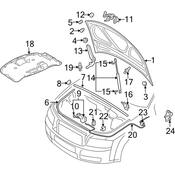 Audi Hood Release Cable Clip - Genuine Audi 8D0823547