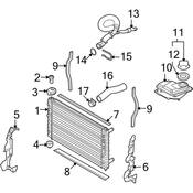 Audi Radiator Support Baffle - Genuine Audi 8E0121283AA