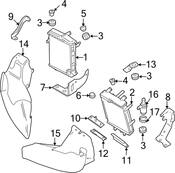 Audi Radiator Mount Bracket - Genuine Audi 8E0121619B