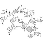 Audi Exhaust Bracket - Genuine Audi 8E0253375