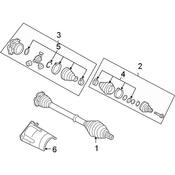 Audi CV Axle Assembly - Genuine Audi 8E0407451GX