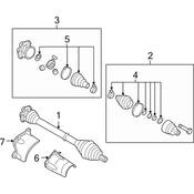 Audi Axle Assembly - Genuine Audi 8E0407452RX