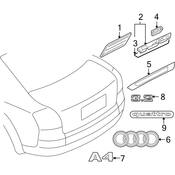 Audi Deck Lid Finish Panel - Genuine Audi 8E08275763FZ