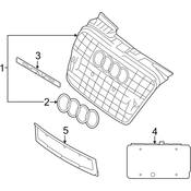 Audi Grille - Genuine Audi 8E0853651K1RR