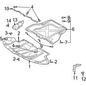 Audi Radiator Support Splash Shield - Genuine Audi 8E0863821AR