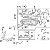 Audi Headlight Retaining Ring - Genuine Audi 8E0941109