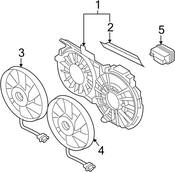Audi Engine Cooling Fan Motor - Genuine Audi 8E0959455K