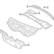 Audi Cowl Grille Panel - Genuine Audi 8E181944701C