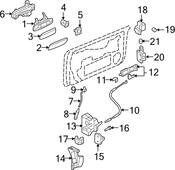 Audi Door Lock Actuator Motor - Genuine Audi 8E1837016AB