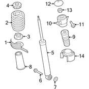 Audi Shock Absorber - Genuine Audi 8F0513035M