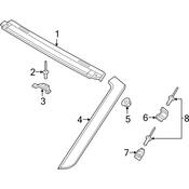 Audi Roof Opening Trim Clip - Genuine Audi 8F0853150C