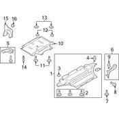 Audi Radiator Support Splash Shield - Genuine Audi 8F0863821