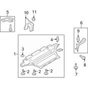 Audi Radiator Support Splash Shield - Genuine Audi 8F0863821Q