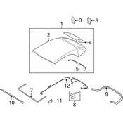 Audi Convertible Top Seal - Genuine Audi 8F0871631A