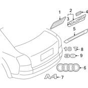 Audi Deck Lid Emblem - Genuine Audi 8H0853743B2ZZ