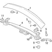 Audi Spoiler Nut - Genuine Audi 8J0827079B
