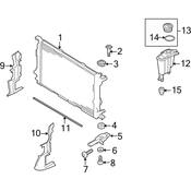 Audi Radiator Support Air Deflector - Genuine Audi 8K0121283T