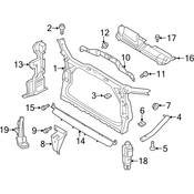 Audi Radiator Support Air Deflector - Genuine Audi 8K0121292C