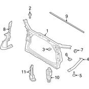 Audi Radiator Air Seal - Genuine Audi 8K0121331M