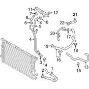 Audi Radiator Coolant Hose - Genuine Audi 8K0145923F