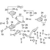 Audi Exhaust Pipe - Genuine Audi 8K0253102AC