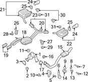 Audi Exhaust Tail Pipe - Genuine Audi 8K0253681AC