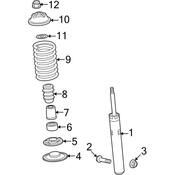 Audi Coil Spring - Genuine Audi 8K0411105EG