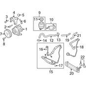 Audi Power Steering Reservoir Line Hose - Genuine Audi 8K0422887T