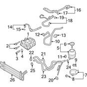 Audi Power Steering Pressure Hose (S5) - Genuine Audi 8K0422893E