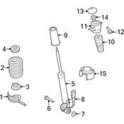 Audi Coil Spring Rear - Genuine Audi 8K0511115GT