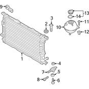 Audi Radiator Mount Bracket - Genuine Audi 8K0805201A